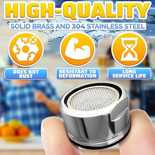 Simax 4Pcs Bathroom Faucet Aerator Replacement - 15 Inch/16 Inch 24Mm Kitchen Sink Faucet Aerator Bathroom Sink Faucet Attachment High Flow Faucet Aerator For Sink thumb #2