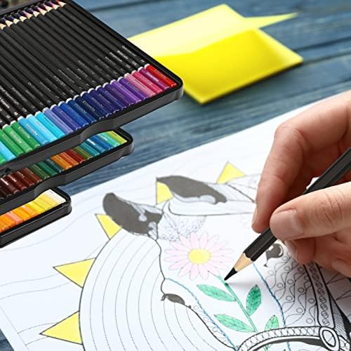 Halobios 72 Colouring Pencils Set, Professional Watercolour Pencils Crayons Set for Adults Students Artists Colourists, Art Supplies Drawing Pencils for Sketching Colouring Drawing Blending Layering