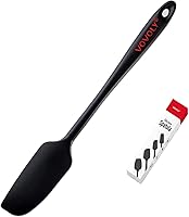 Vista 3 de Juego de 2 espátulas de silicona Espátula de mango largo raspador para tarros y licuadora Espátula de cuchara grande cuchara para hornear