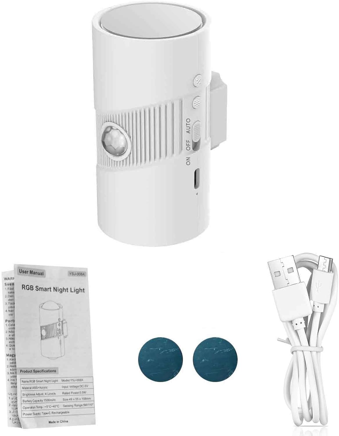 Motion Sensor Night Light, Magnetic Wall with 3 Temperatures 1 Pack