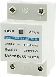 Contactor CC AC 220V 3A Indicador de luz roja Verde Controlador Protector de Motor de Carril DIN de 35 mm