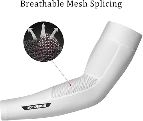 Miniatura 2 de ROCKBROS Mangas de protección solar para brazos, enfriamiento, correr, golf, pesca, ciclismo, mangas para brazos
