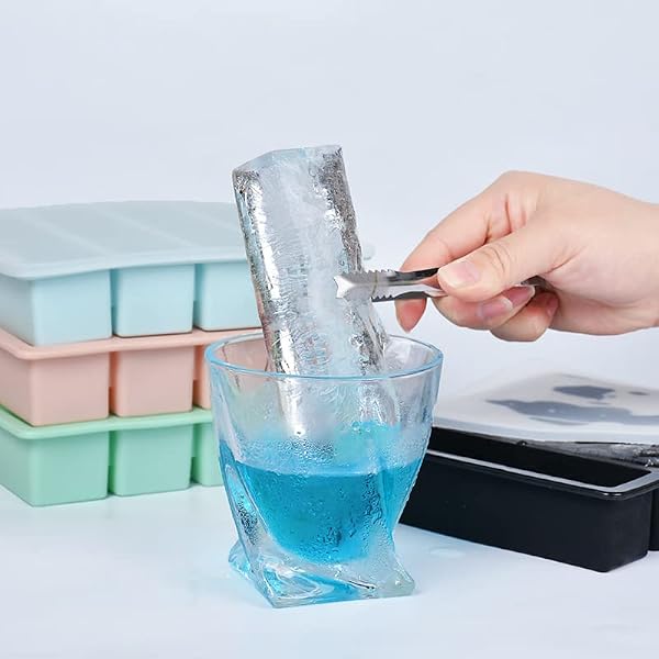 JBFadzmat 2-Piece Silicone Ice Tray Set, suitable for whiskey, cocktails, or butter molds. Freezer molds with dust covers, easy to unmold and clean, reusable. by JBFadzmat - Used condition - Image 5