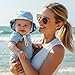 Durio Baby Sun Hat Sun Protection Baby Hats Double Sides Toddler Sun Hats Cap Summer Beach UPF 50+ Bucket Hat for Boys Girls A Blue 18.9