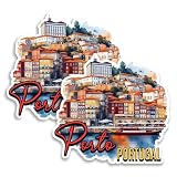 Porto Portugal Fridge Magnet 4 Inch 2-Pack Vinyl