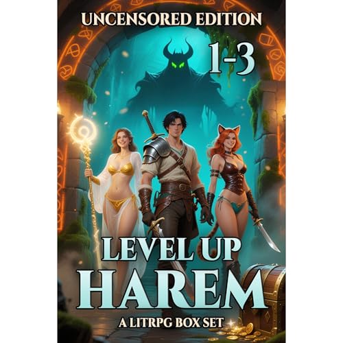 Level Up Harem Uncensored Edition: Books 1-3 Audiobook By George Saoulidis, Machine George cover art