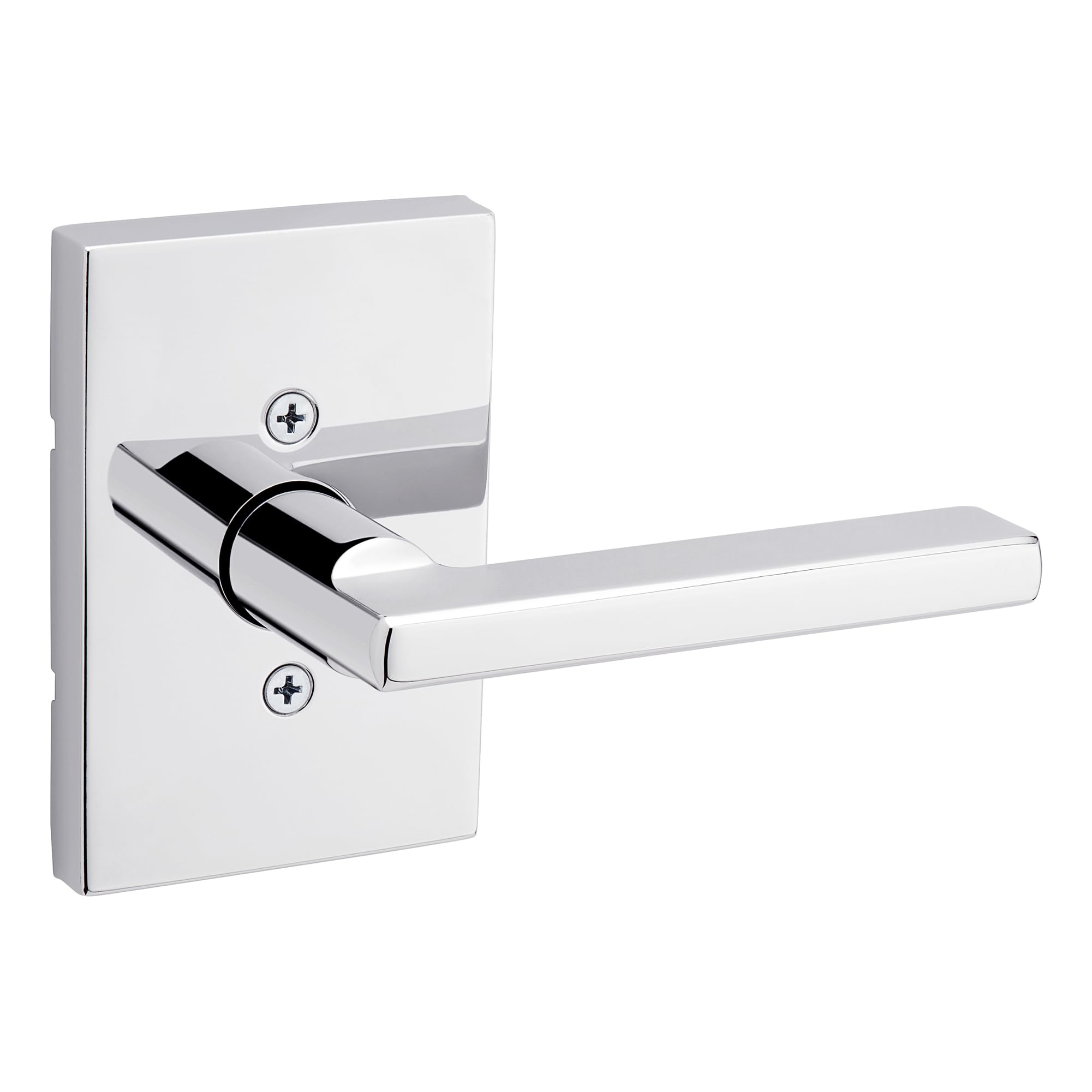Poignée de porte factice en chrome poli au design rectangulaire haut de gamme