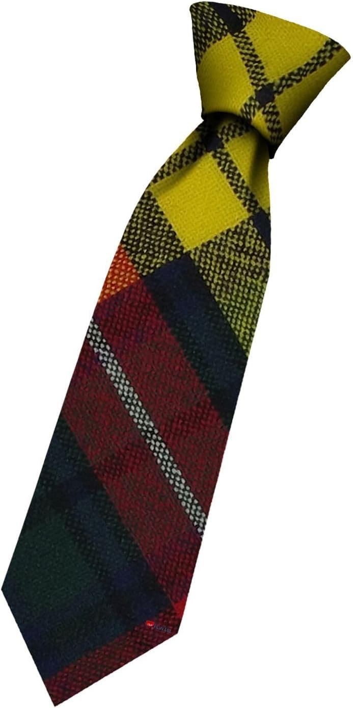 I LUV LTD Boys All Wool Tie Woven And Made in Scotland in Buchanan Modern Tartan