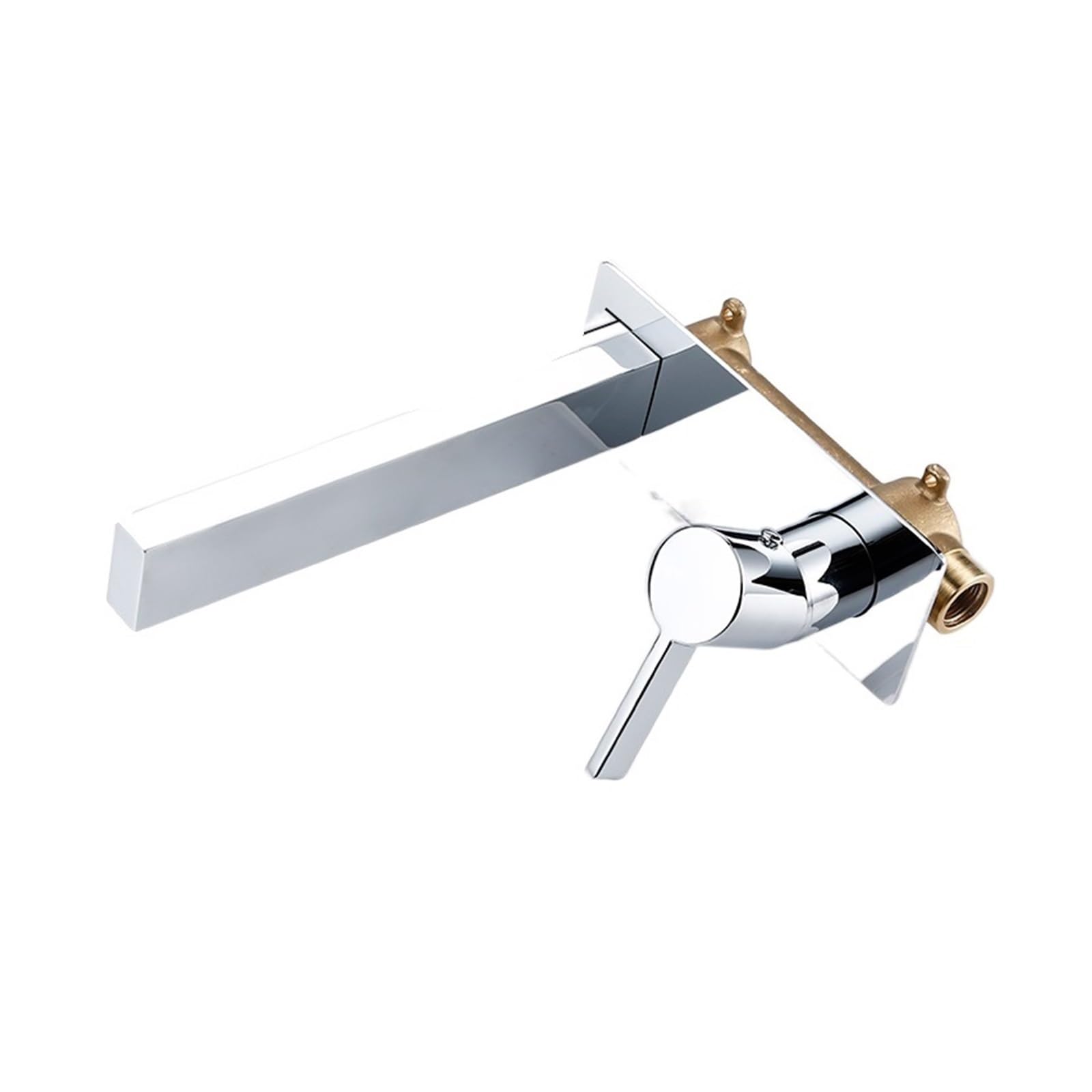 Mitigeur de lavabo chrome poli monotrou encastrable pour eau chaude et froide