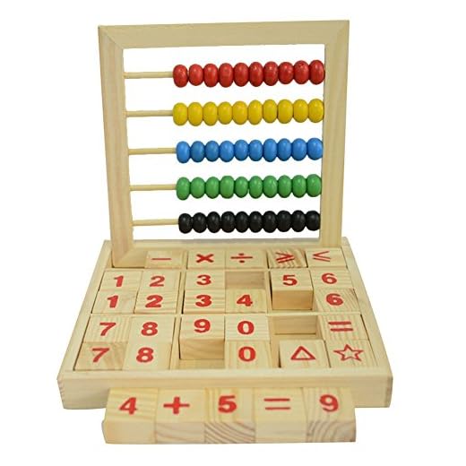 Coloridas Cuentas ábaco matemáticas educativo de matemáticas con Counting número bloques de madera juguetes para niños