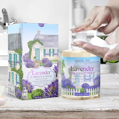 Image of ROMIIE ZOI Foaming Hand Soap, Lavender & Provence, 500ml / 16.8fl.oz | With Gift Box, Gentle cleansing, nourishes skin without drying