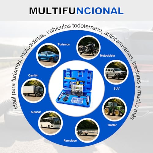 Miniatura 5 de Kit de Reparación de Neumáticos de 68 Piezas, Universal