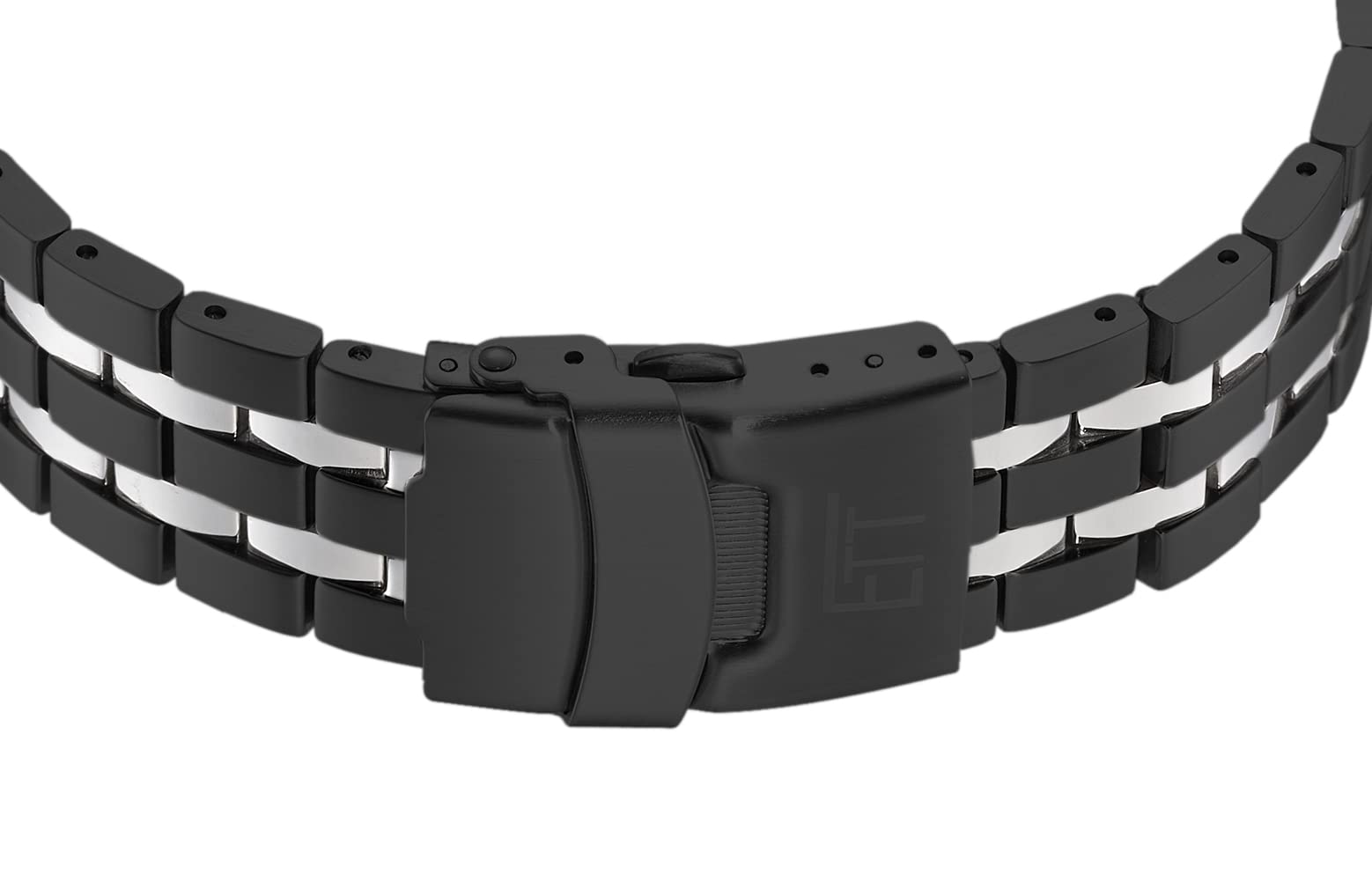 ETT Eco Tech Time Funk Solar Weltzeit Herren Uhr Chronograph mit Edelstahl massiv Armband EGS-11568-21M
