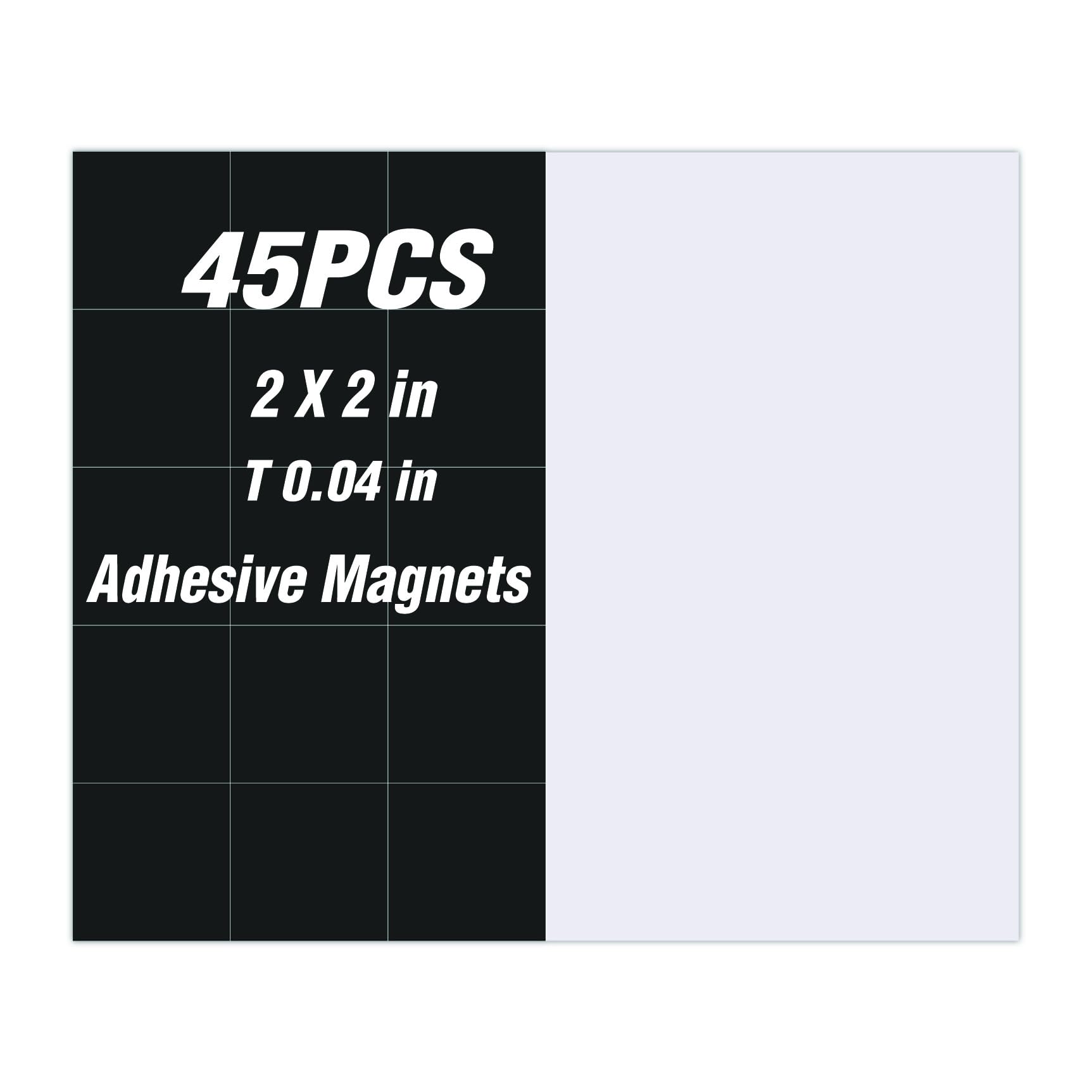 2x2 Magnets with Adhesive Backing - Square Stickers for Picture Fridge Magnets,Classroom Decorations- Teacher Must Have - Teacher Supplies,Small Sheet Thickness 1/25",45 Pack