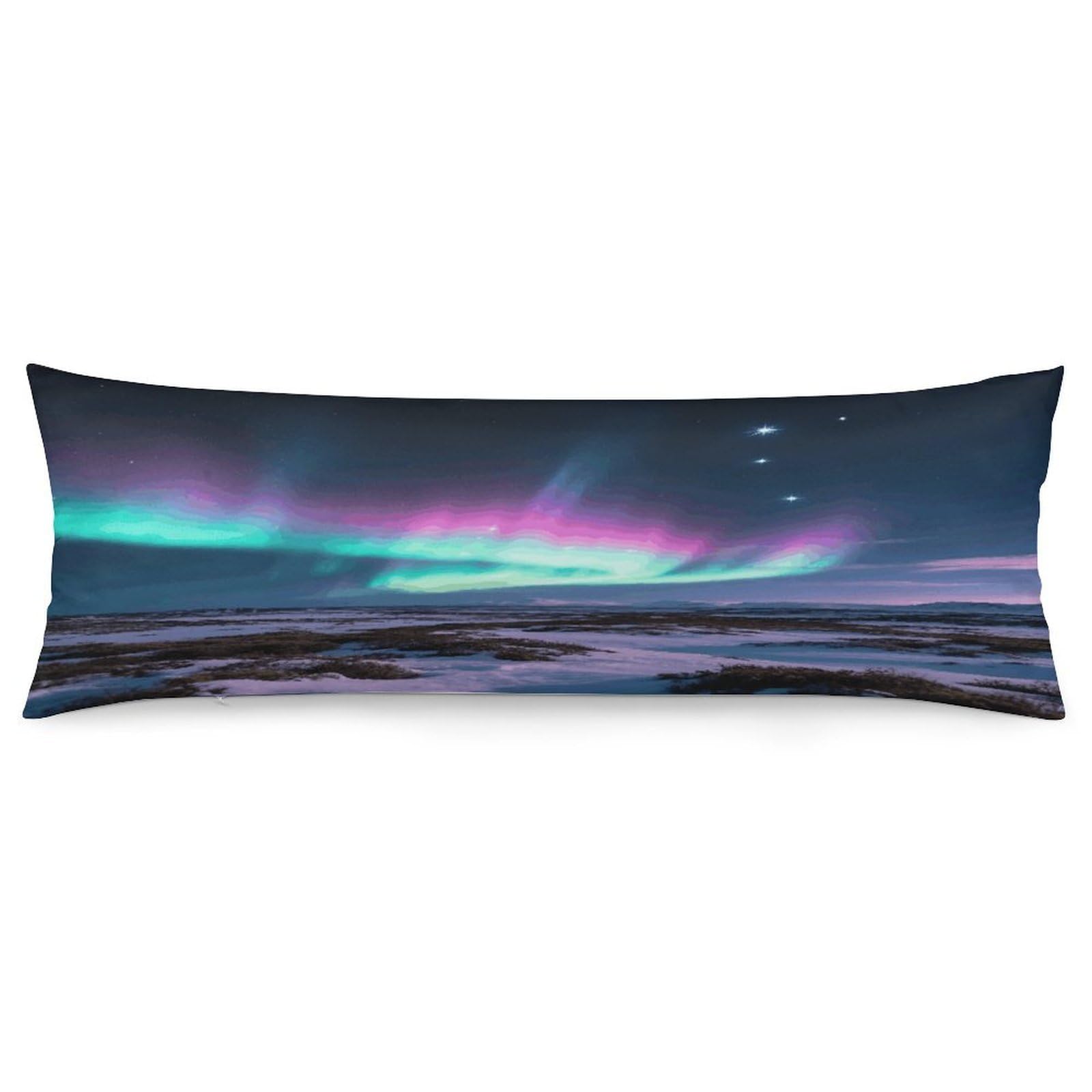 VstaDank Aurora Pillow Cover Decorative Lumbar Pillow Cover 19x53 Inch Long Body Pillows Case Soft Luxury Decorative Throw Pillowcase for Couch Sofa Bedroom Car Decor Pillowcover