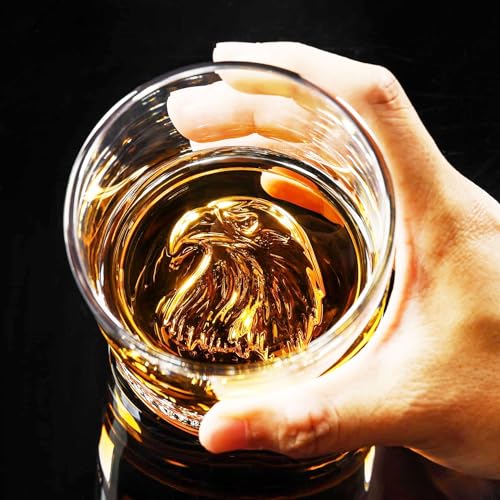 Image of Melbify Plain Eagle Whiskey Glass Gift Set | 2 pcs Set | 300 ML | Ultra-Premium | Imported | Luxurious | Ideal for Wedding Gifts, Anniversary, VIP and Corporate Gifts