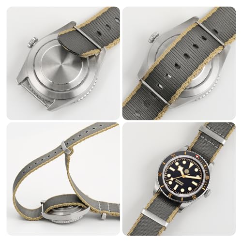 Image of watchdives Nylon Watch Band 20mm 22mm Multicolor Replacement Watch Straps for Men Women