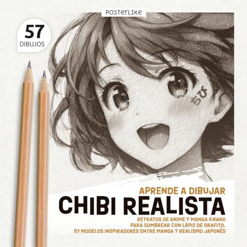 Aprende a Dibujar Chibi Realista: Retratos de Anime y Manga Kawaii para Sombrear con Lápiz de Grafito. 57 Modelos Inspiradores entre Manga y Realismo ... Colección Artística de Dibujo Japonés)