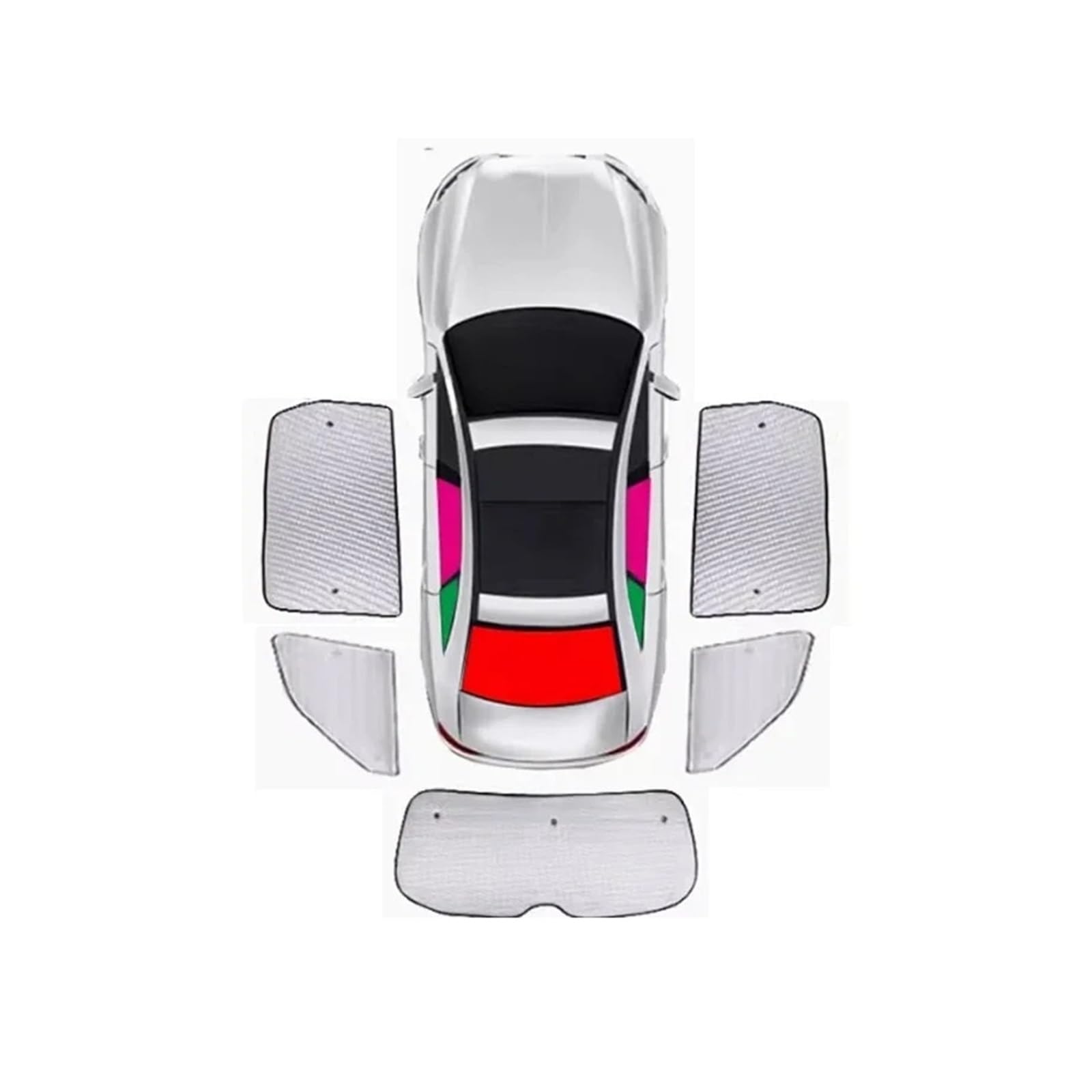 Parasol Ventanilla Coche Parasol para Toyota para Sienna XL30 2011-2020 2015 MK3 Parasol para Parabrisas Coche 8 Unidades Aislamiento Térmico Piezas Automóvil Visera Solar Parasoles(Rear 5 Pieces)