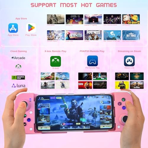 Joso Wireless Controller for Android, iPhone, Bluetooth Gamepad Joysticks for Samsung Galaxy 22/21/20, iPhone 14/14 Plus/14 Pro/14 Pro Max/13 Pro Max, COD Mobile, APEX, Genshin Impact - Direct Play — view 6