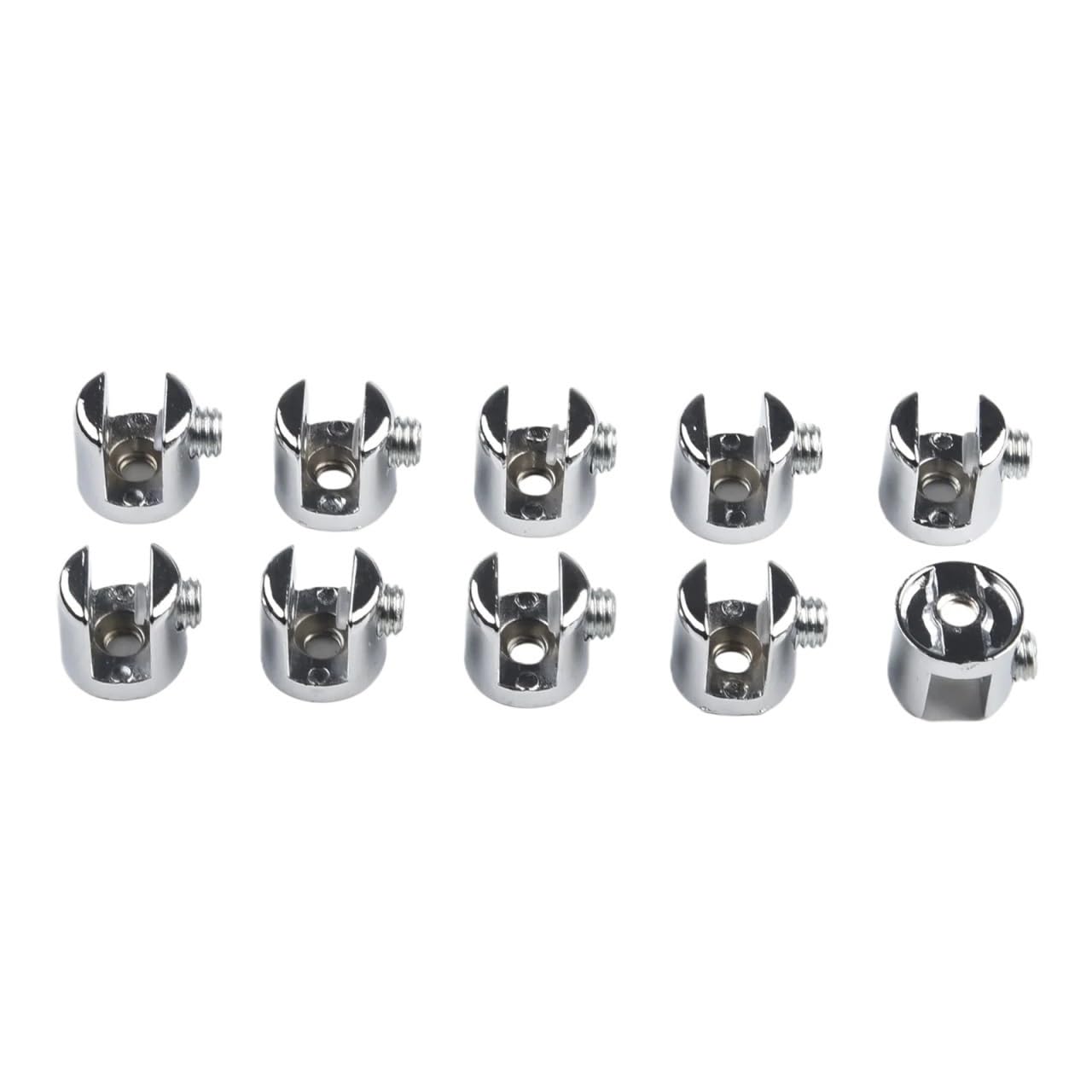 10pcs Glass Shelf Support Clamp Brackets Clip Chrome Shelves 6-8mm Tool Cabinet Plates for Glass