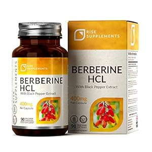 RS Berberine HCL 400mg Supplement met Zwarte Peper Extract – 90 Veganistische Capsules – Controleer de…