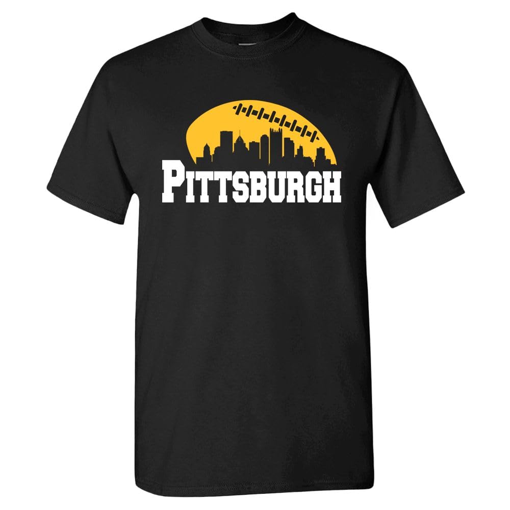 Xtreme Apparrel Pittsburg Football Skyline Shirt (L) Black
