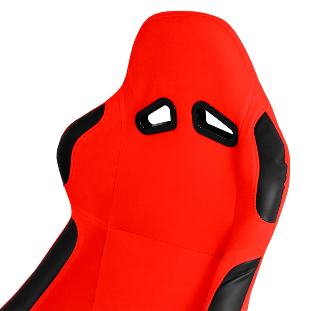 AutoStyle Siège baquet 'BW' - Rouge - Dossier fixe - incl. glissières