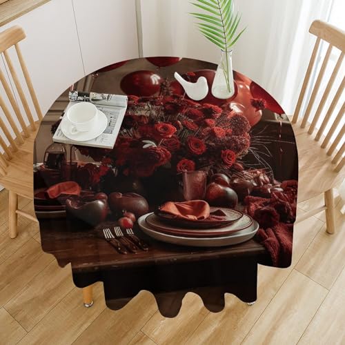 Nappe de table ronde imperméable 127x127 lavable en machine - 2