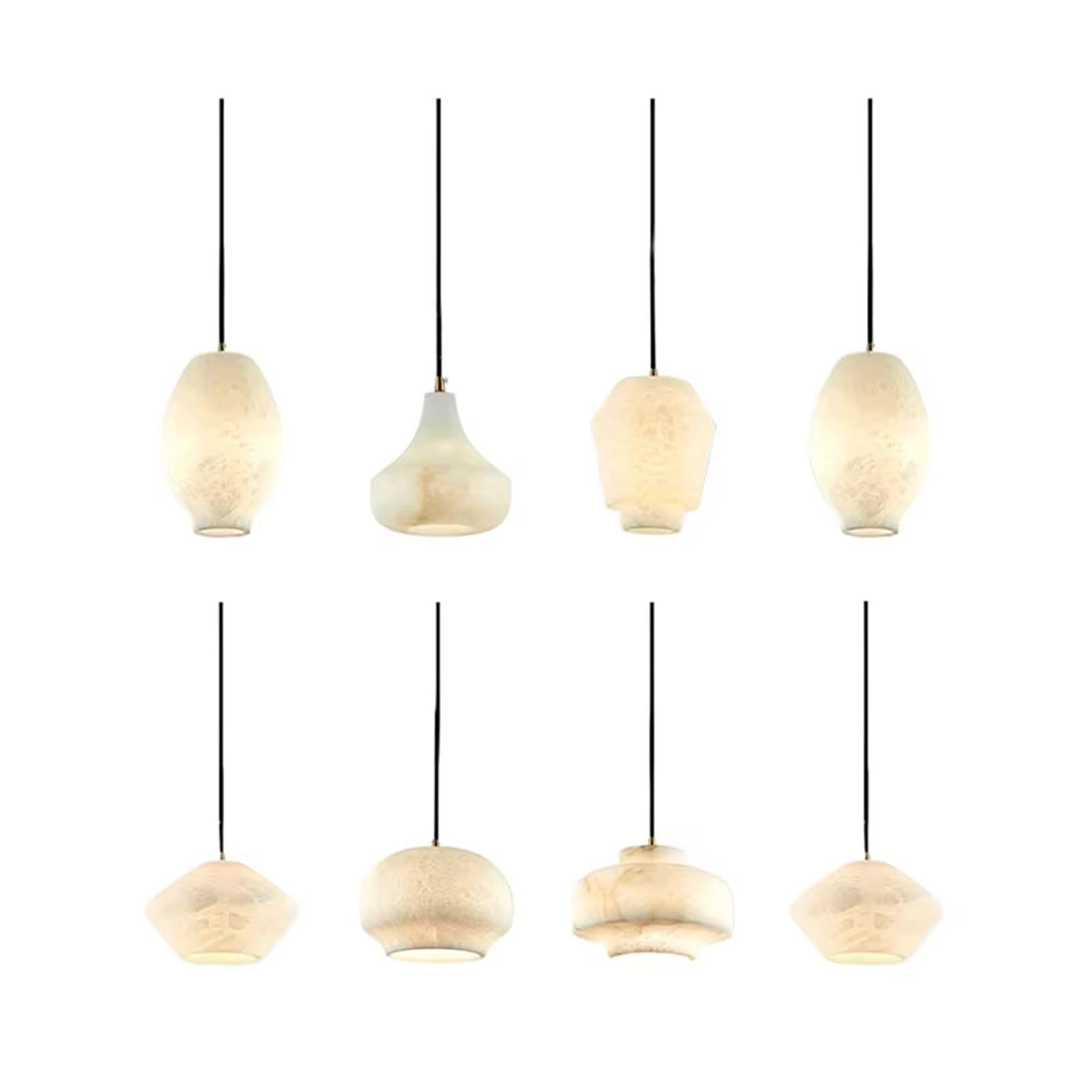 LXMQEF Collezione Art Déco in Marmo Naturale Lampadario a LED Illuminazione Lampada a Sospensione Lampada a Sospensione Lampen per Soggiorno, Isola