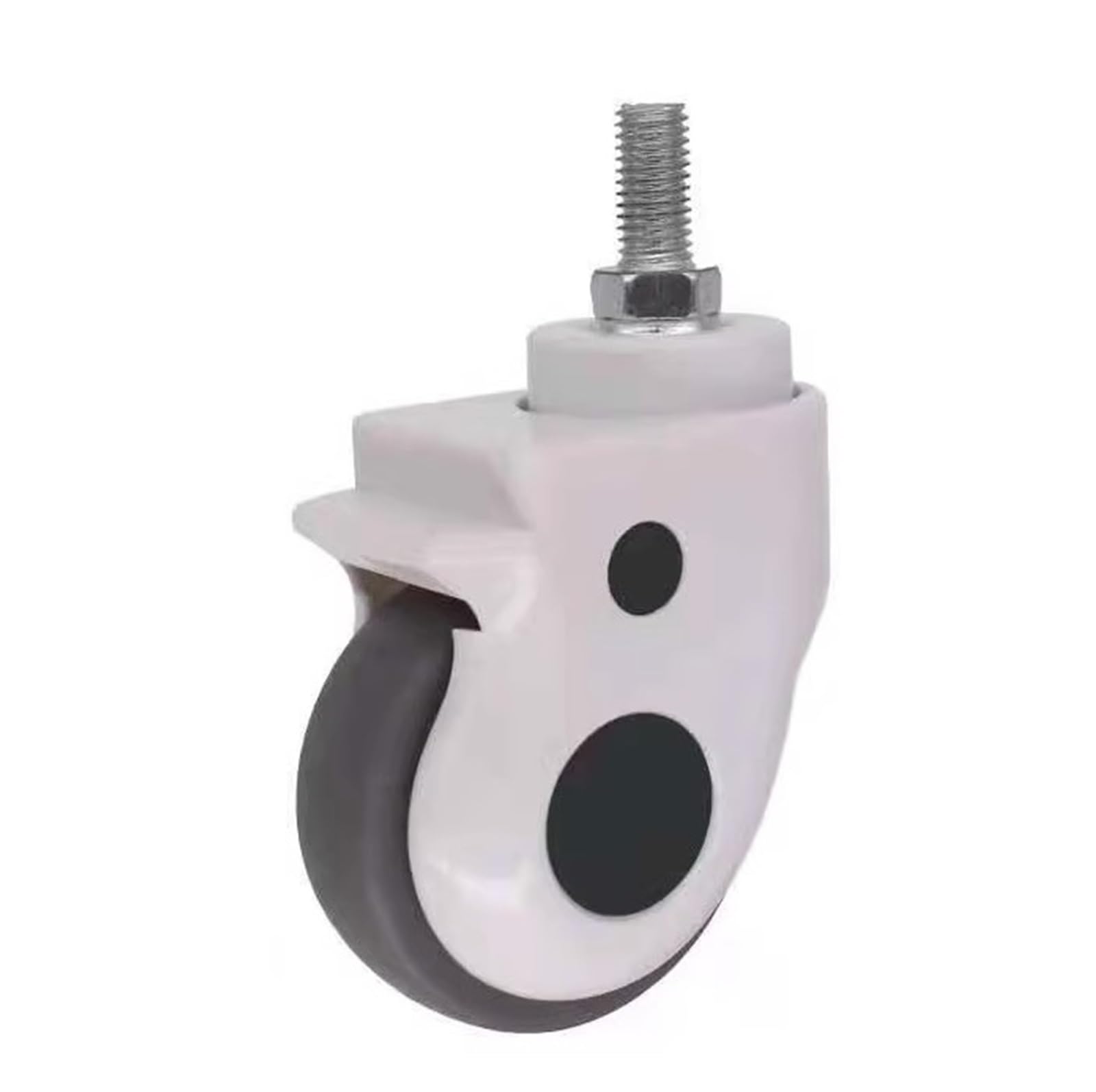 MXXDMOPD 1 Piece/4 inch M12 Screw TPR Wheel Caster Universal gurney Beauty(No brake wheel)