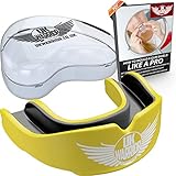 Estos protectores bucales son casi indestructibles debido a nuestra fórmula revolucionaria acrílica; estos protectores de encías pueden resistir fácilmente la mayoría de golpes más fuertes sin sufrir rasguños.