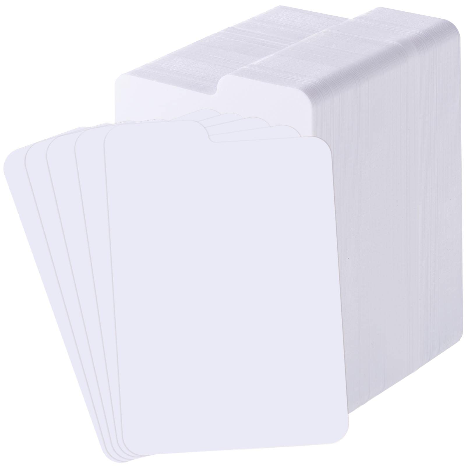 Lewtemi White Trading Card Dividers Plastic Card Separators Organizer for Sport Game Business Storage, 2.6 x 3.8 Inch/ 66 x 97 mm(100 Pieces)