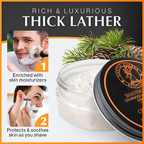Castle Forbes Cedar/Sandalwood Shaving Cream 6.8 Fl.oz. #TOP3