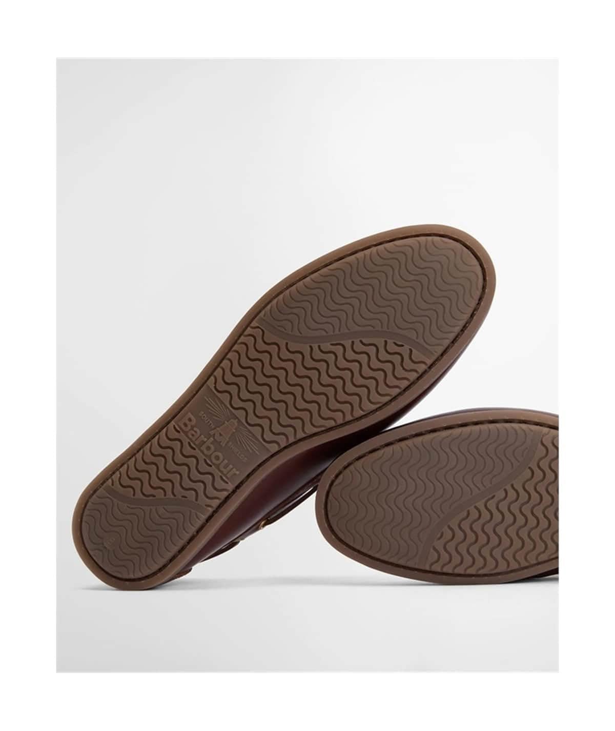 Barbour Wake Bootsschuhe für Herren, Mahagoni-Leder und Nubuk, klassische Schnürschuhe, lässige Sommerschuhe