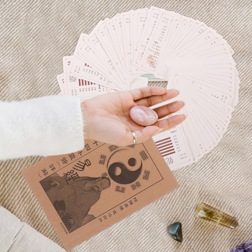 Jeu de 64 Trigrammes I Ching Papier Accessoire Décoratif Divination
