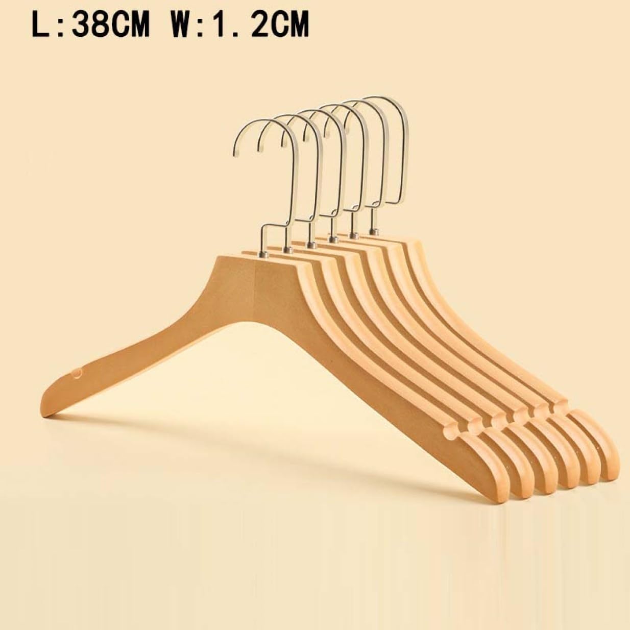 木製衣類滑り止め付きハンガー 88本セット 約43.5cm Amazon.co.jp: 木製ハンガー 滑り止め凹みとズボンバーが付いた衣類