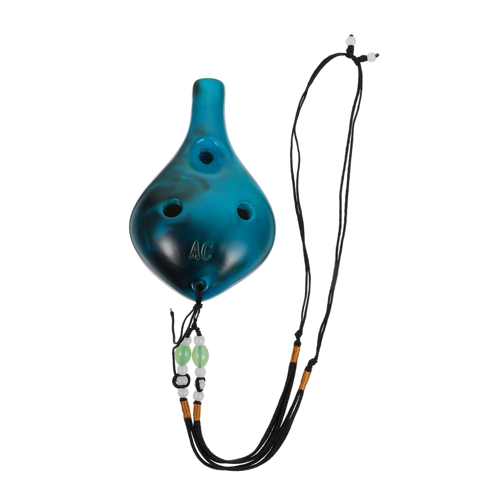 Toddmomy 6 Hole Ocarina Portable Dolomite for Music Enthusiasts Player Instrument Lanyard and Bag Easy to Play