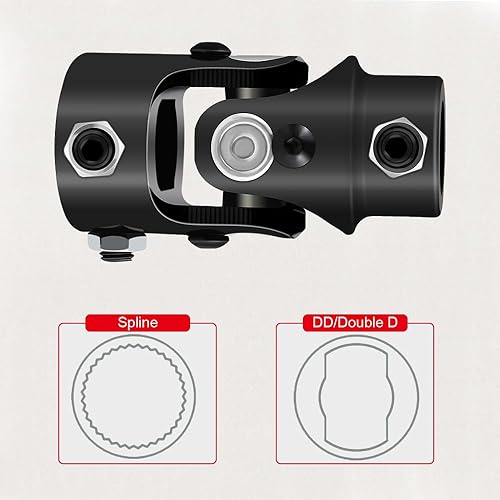 Miniatura 13 de COOL STAR 3/4"-30 Spline x 3/4" DD Dirección Negra Junta Universal Solo U Junta Eje 3.268 in (3-1/4") Ángulo de Trabajo Universal 35° Grado