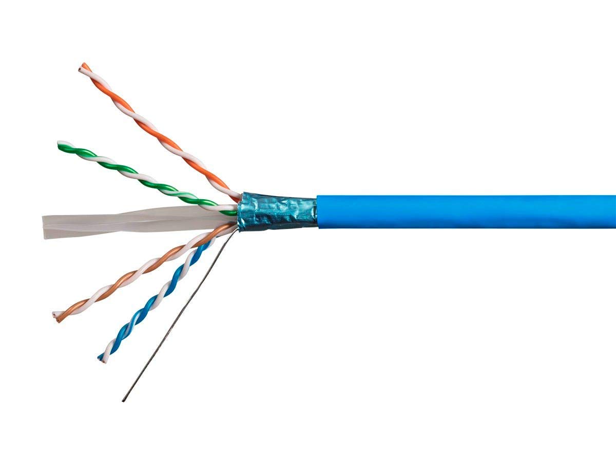 Cable ethernet Cat5e STP Monoprice para eliminar interferencias en redes verticales CMR 2