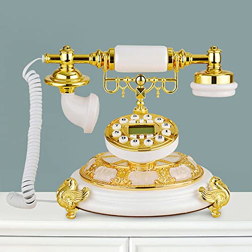 Teléfono antiguo con cable estilo vintage europeo miniatura 7