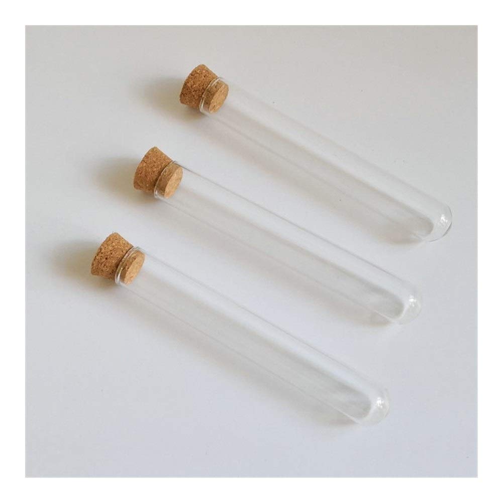 Probówki szklane probówki, 15x100mm 20 sztuk/paczka, z korkami materiały laboratoryjne, szkolne laboratorium ogólne