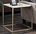 Convenience Concepts Gold Coast Faux Marble End Table, Gold / Faux Marble