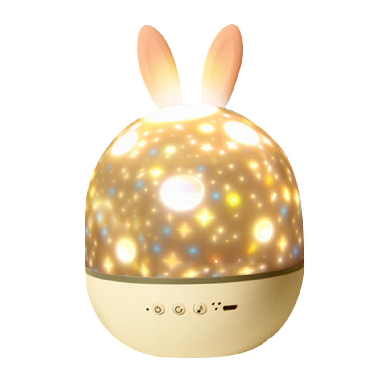 Lampe de chevet lapin rotative avec télécommande, cadeau de décoration lumineuse - 8