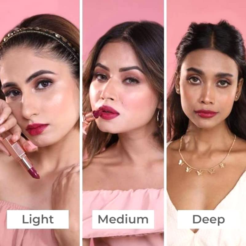 Image of PRAUSH BEAUTY (Formerly Plume) Plush Matte Lipsticks Super Light & Hydrating, Long Lasting, Rich Pigment, Smooth Soft Matte Finish, Happy Hour, 4g