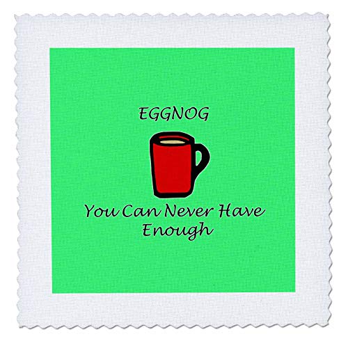 18x18 inch Quilt Square - You can Never Have Enough Eggnog Holiday - Eggnog