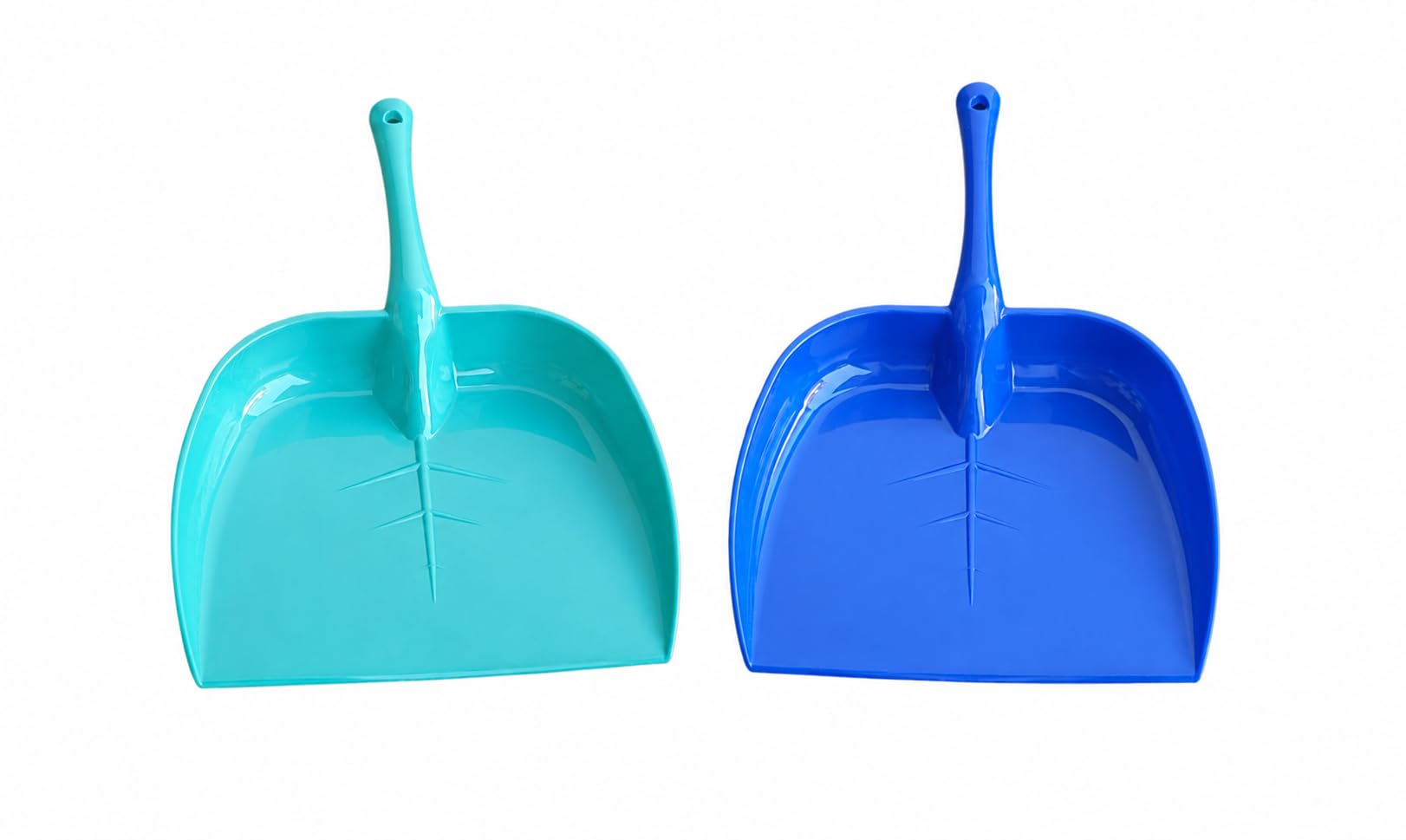GinoSet® Plastic Unbreakable Dustpan Big Size with Long Handle DUST Collector PAN for Home and Kitchen(Pack of 2 PC) Multi Colors