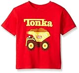 Tonka Little Boys' Toddler Short Sleeve T-Shirt, Red Classic, 2T