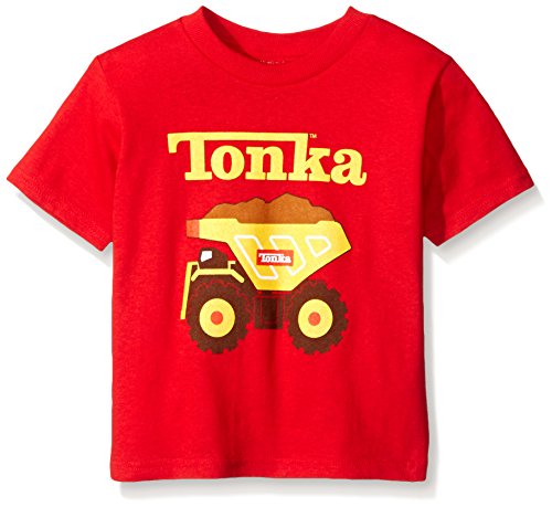 Tonka Little Boys' Toddler Short Sleeve T-Shirt, Red Classic, 2T