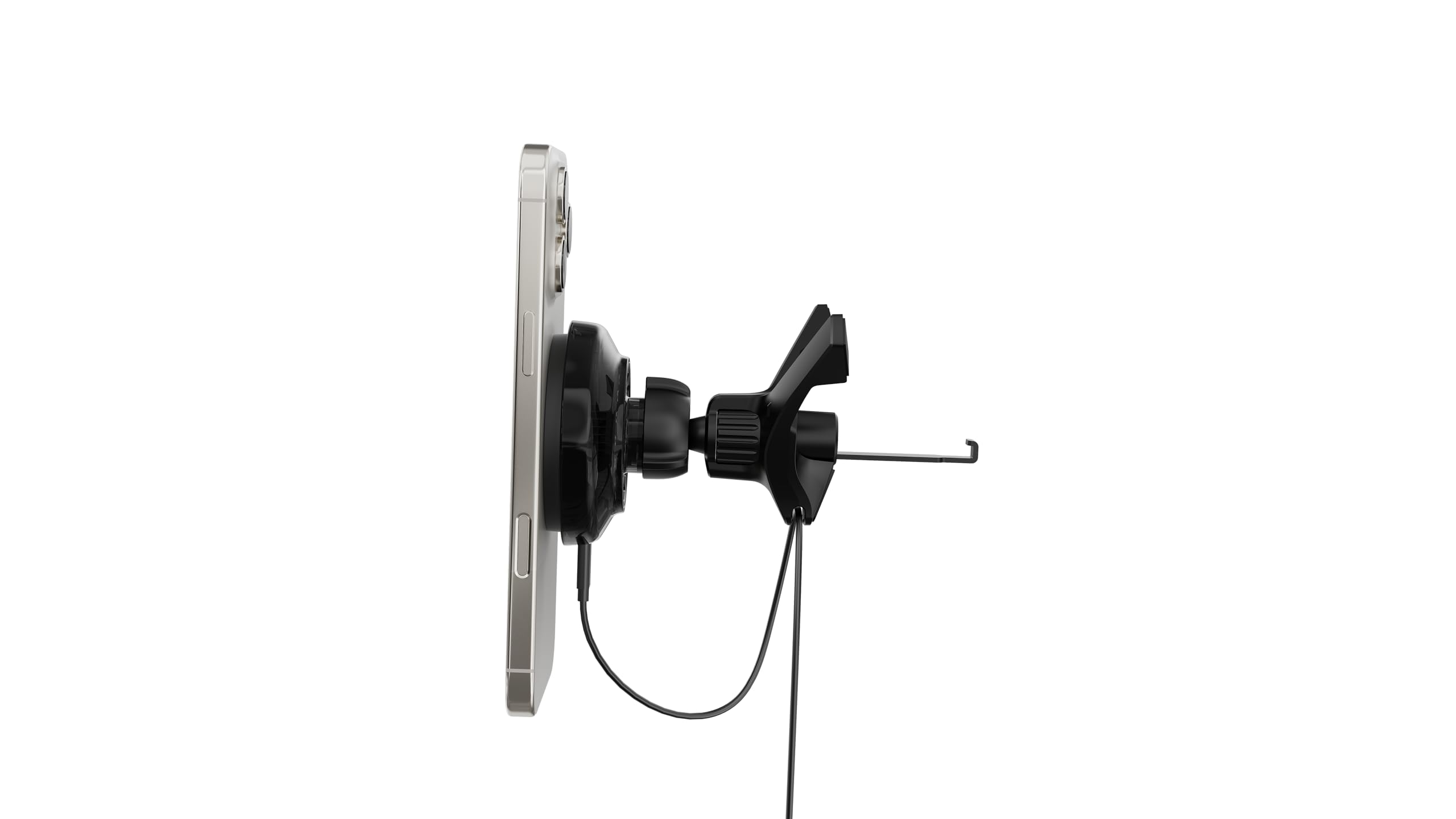 Cubenest SQ1C3 Qi2.2 kabelloses Auto-Ladegerät mit magnetischer Halterung, 25W, Lüftungshalterung, USB-C, Schwarz